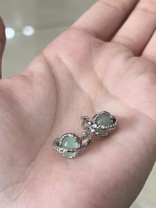 Boucles d'Oreilles Aventurine – Énergie Harmonieuse, Argent photo review