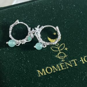 Boucles d’oreilles Aventurine – Rameaux d’Harmonie, Argent photo review