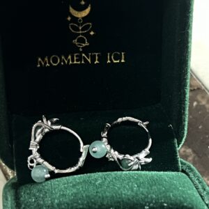 Boucles d’oreilles Aventurine – Rameaux d’Harmonie, Argent photo review
