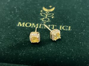 Boucles d’Oreilles Citrine – Éclat Carré, Argent photo review