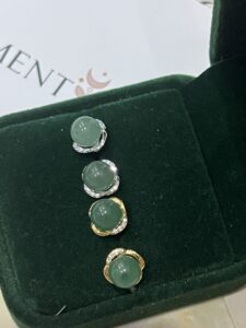 Boucles d’oreilles Aventurine – Éclat Intemporel, Argent photo review