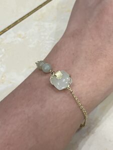 Bracelet Jade – Éveil du Cœur, Argent Plaqué Or photo review