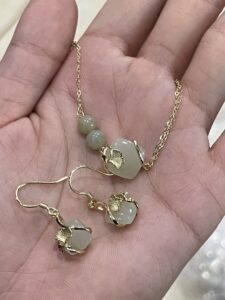 Bracelet Jade – Éveil du Cœur, Argent Plaqué Or photo review