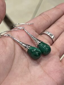 Boucles d'Oreilles Malachite – Transformation, Argent 925 photo review