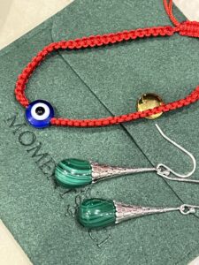 Boucles d'Oreilles Malachite – Transformation, Argent 925 photo review