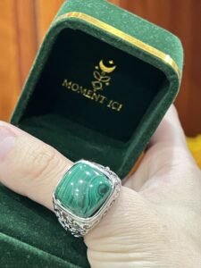 Bague Malachite – Trésor Antique, Argent 925 photo review