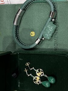 Boucles d'Oreilles Malachite – Lotus de Renouveau, Argent 925 photo review