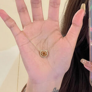 Collier Citrine – Cristal Doré, Argent Plaqué Or photo review