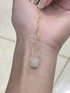 Collier Jade – Harmonie Subtile, Argent Plaqué Or photo review