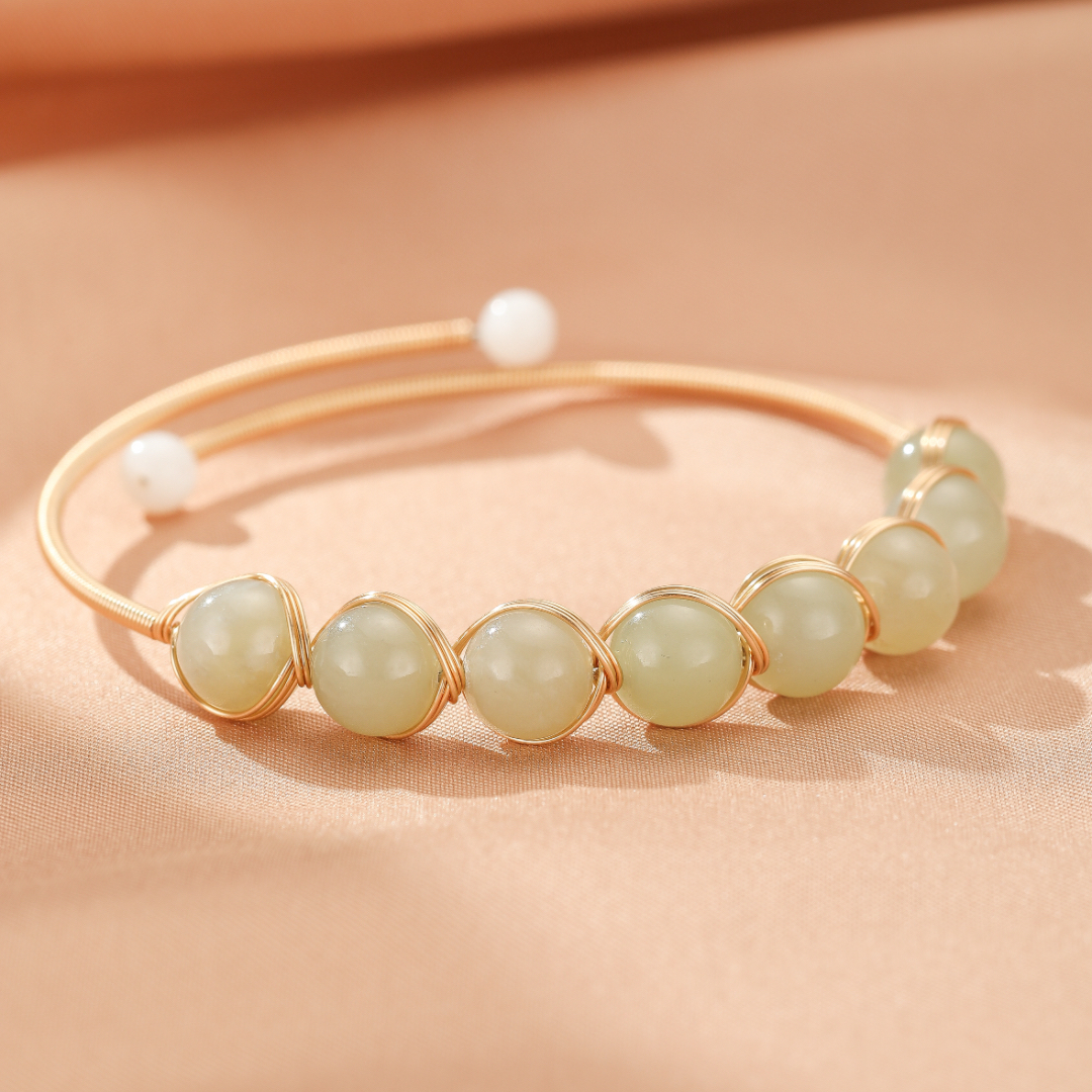 Bracelet Jade Néphrite – Harmonie Céleste