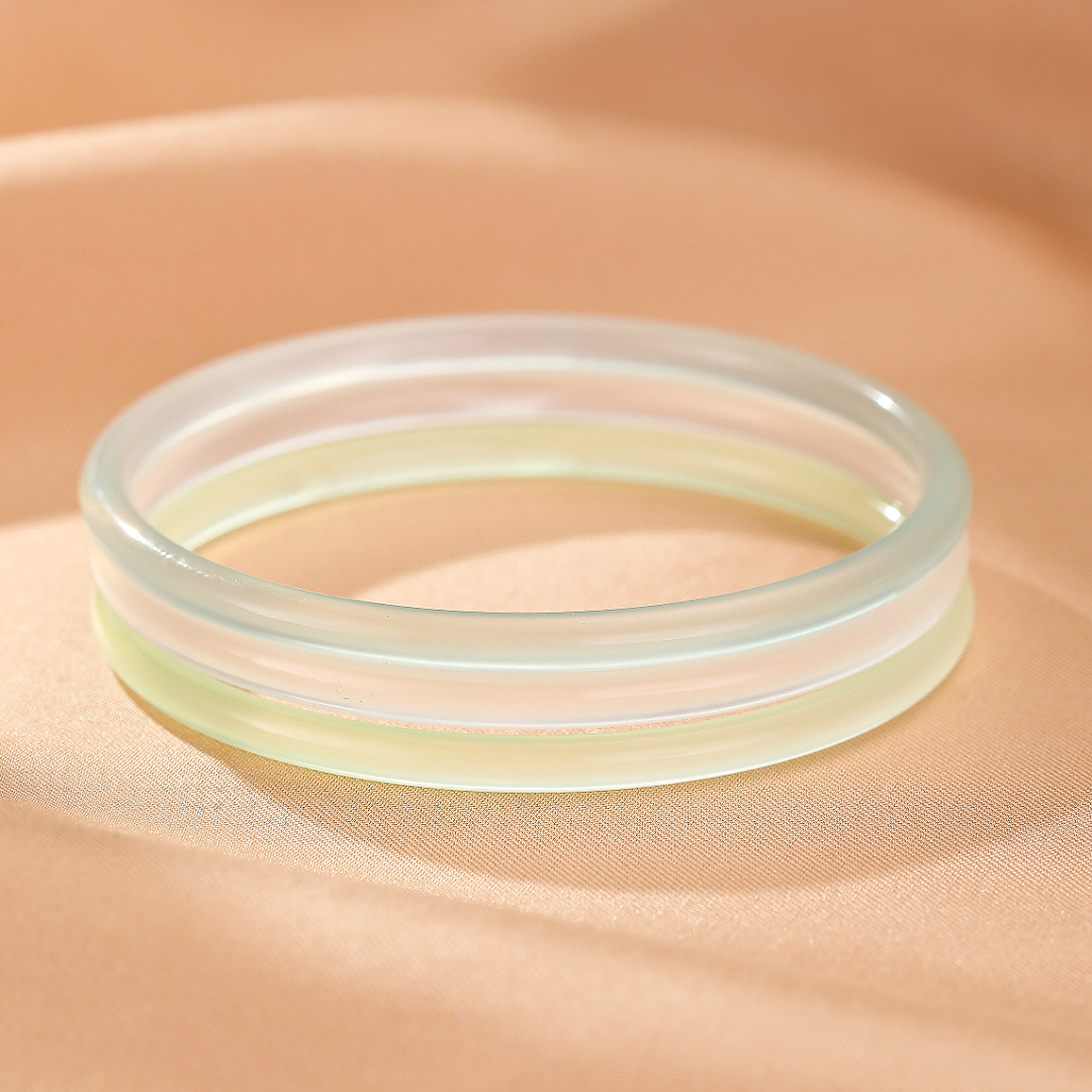 Bracelet Jonc Calcédoine – Clarté Minérale