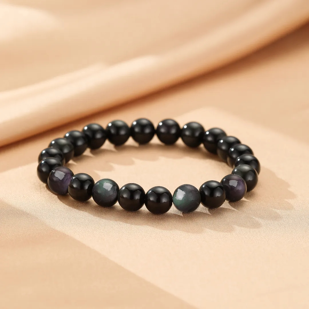 Bracelet Obsidienne Arc-en-Ciel – Énergie Subtile