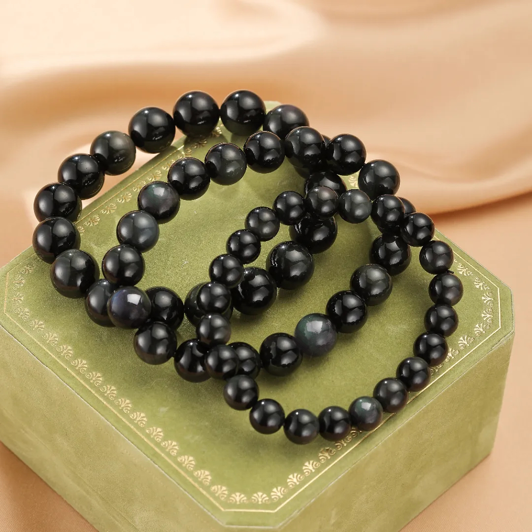 Bracelet Obsidienne Arc-en-Ciel – Énergie Subtile