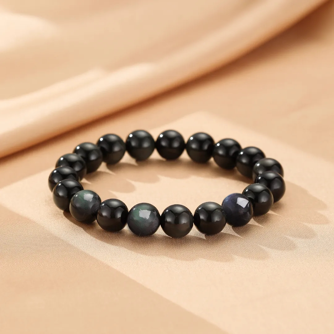 Bracelet Obsidienne Arc-en-Ciel – Énergie Subtile