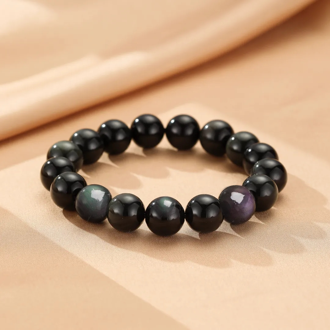 Bracelet Obsidienne Arc-en-Ciel – Énergie Subtile