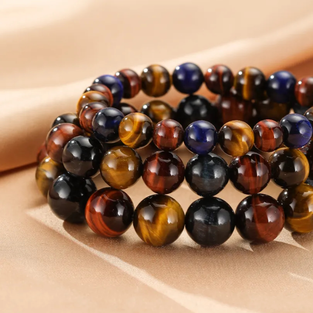 Bracelet Œil de Tigre Multicolore – Équilibre Intérieur
