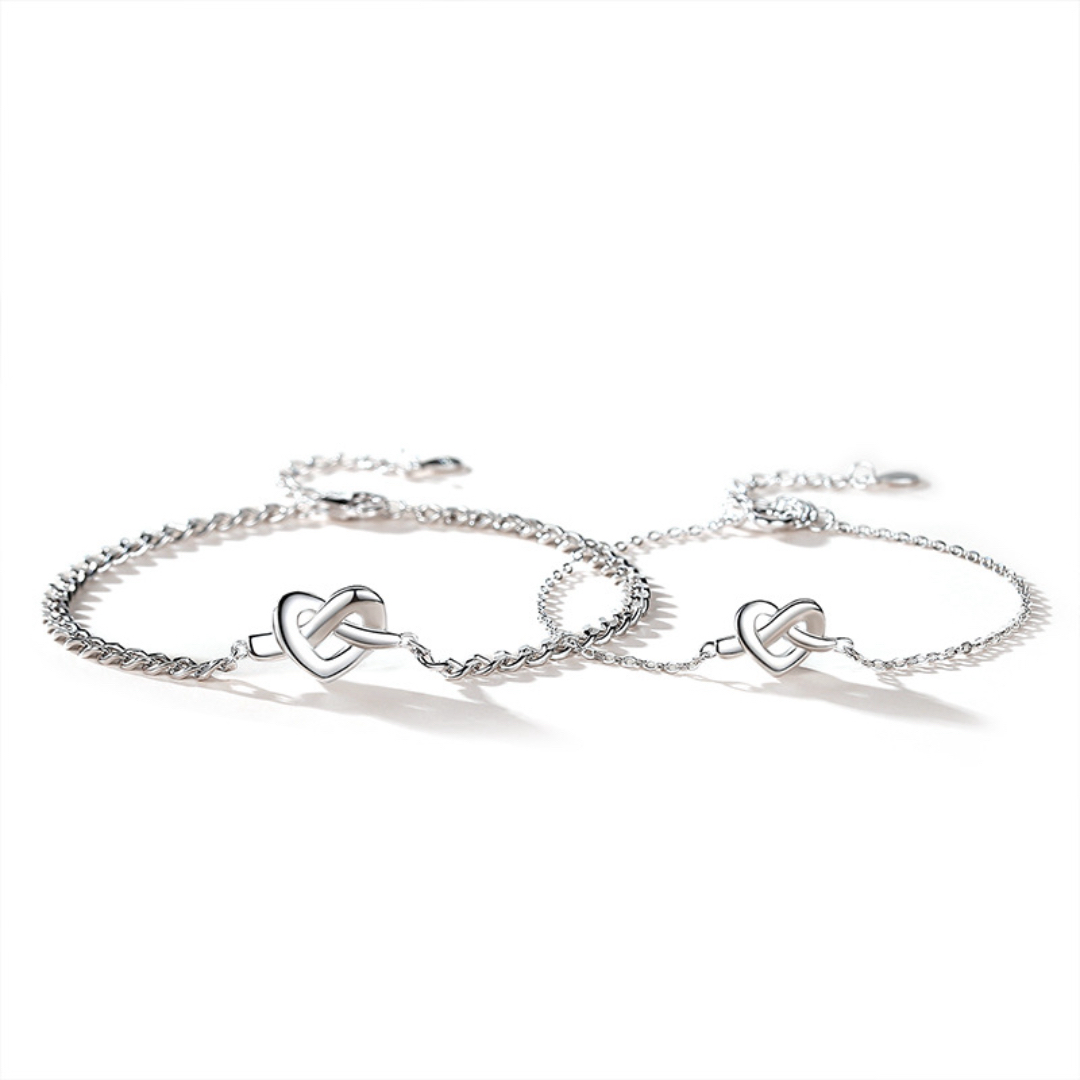 Bracelet Couple – Promesse Infinie, Argent