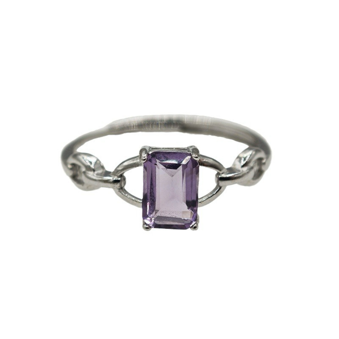 Bague Améthyste – Lien Intuitif, Argent