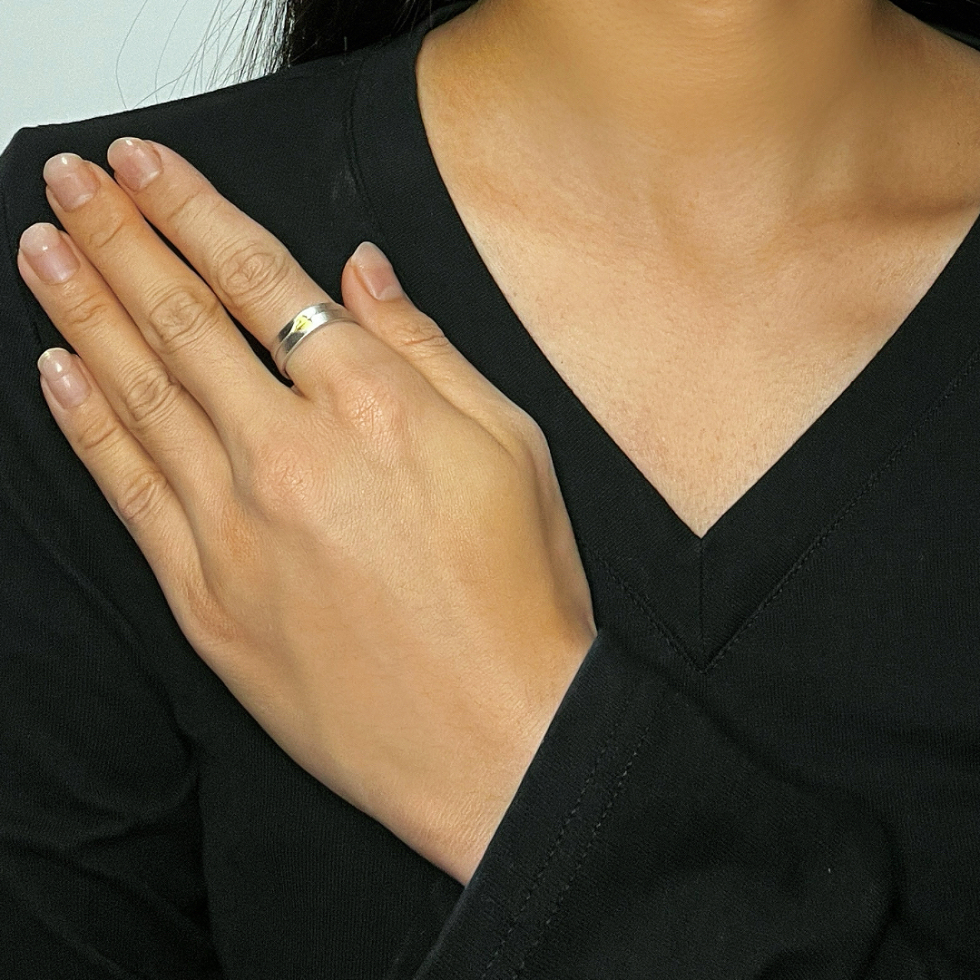 Bague Couple – Cœur Enlacé, Argent
