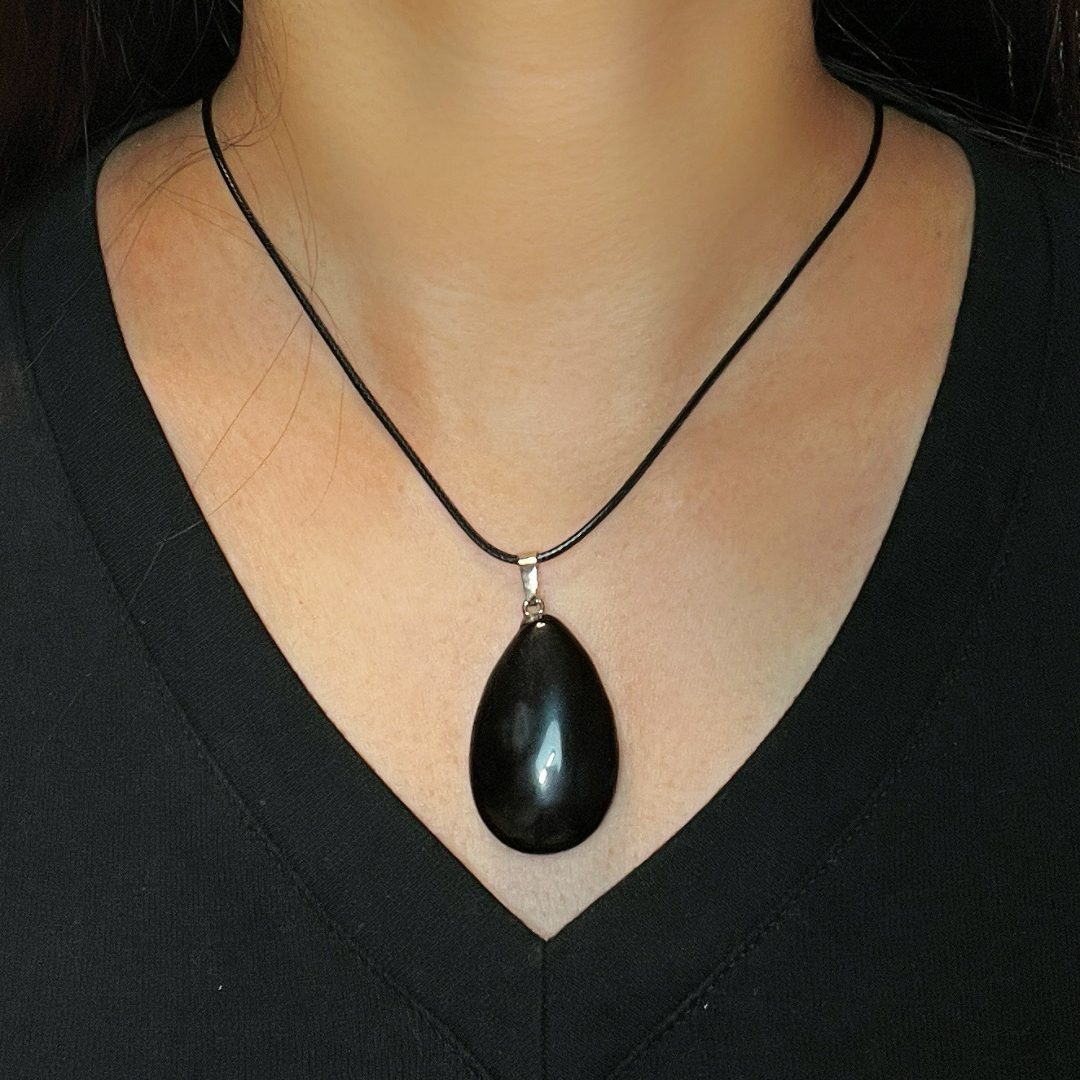 Collier Obsidienne Noire – Ancrage Profond