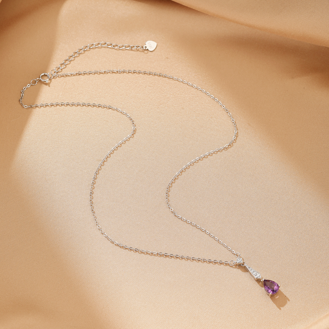 Collier Améthyste – Élégance Moderne, Argent