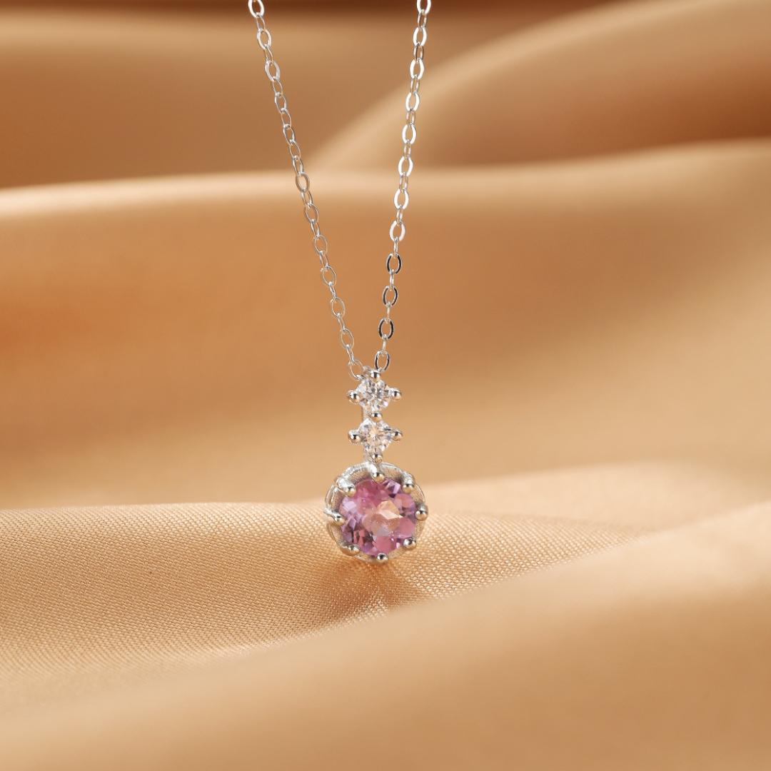 Collier Améthyste – Élixir de Lumière, Argent