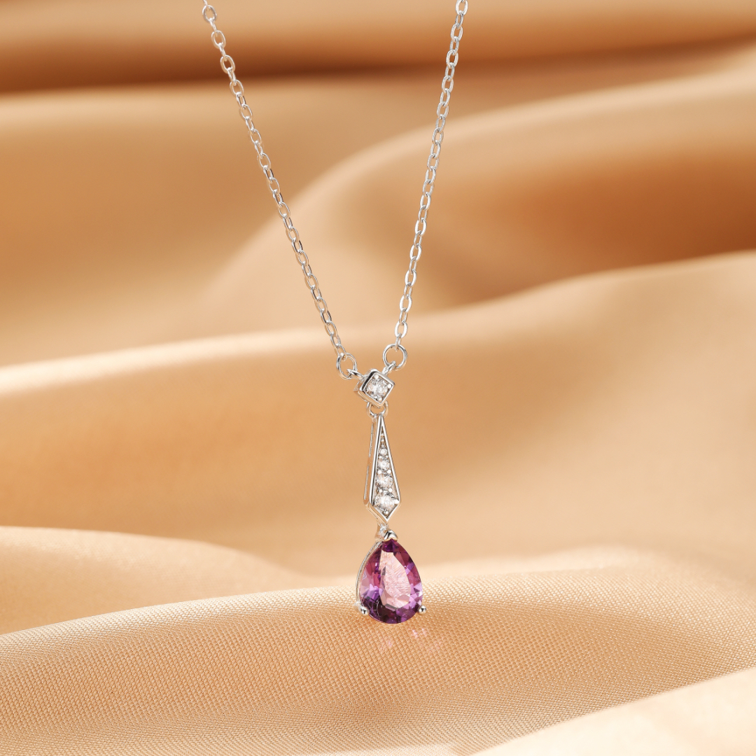 Collier Améthyste – Élégance Moderne, Argent