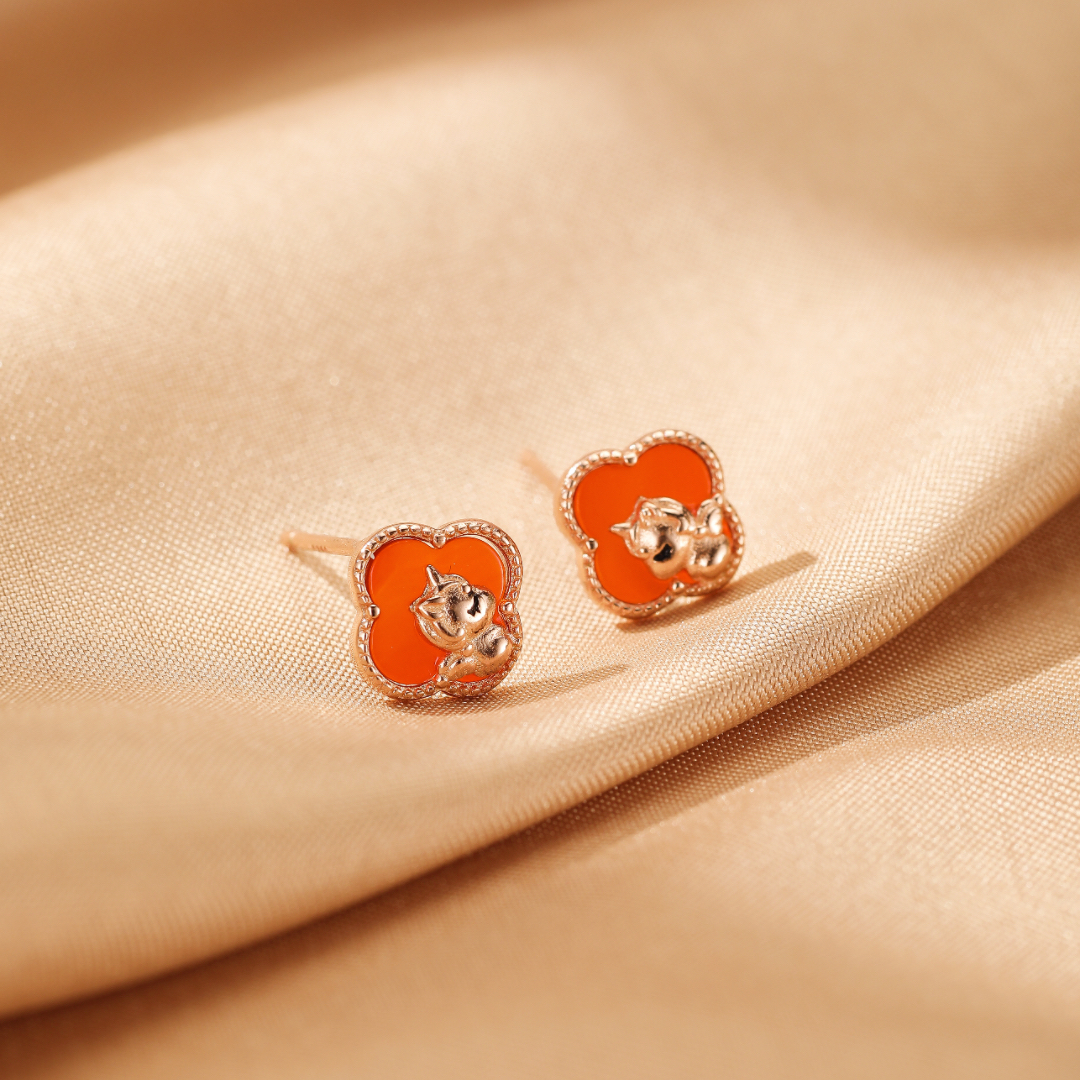 Boucles d’Oreilles Cheval – Esprit Libre, Argent Plaqué Or Rose