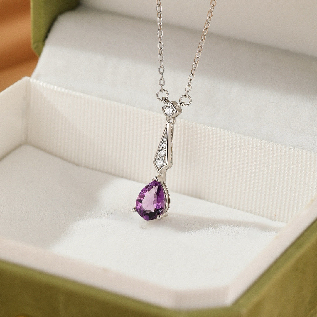 Collier Améthyste – Élégance Moderne, Argent