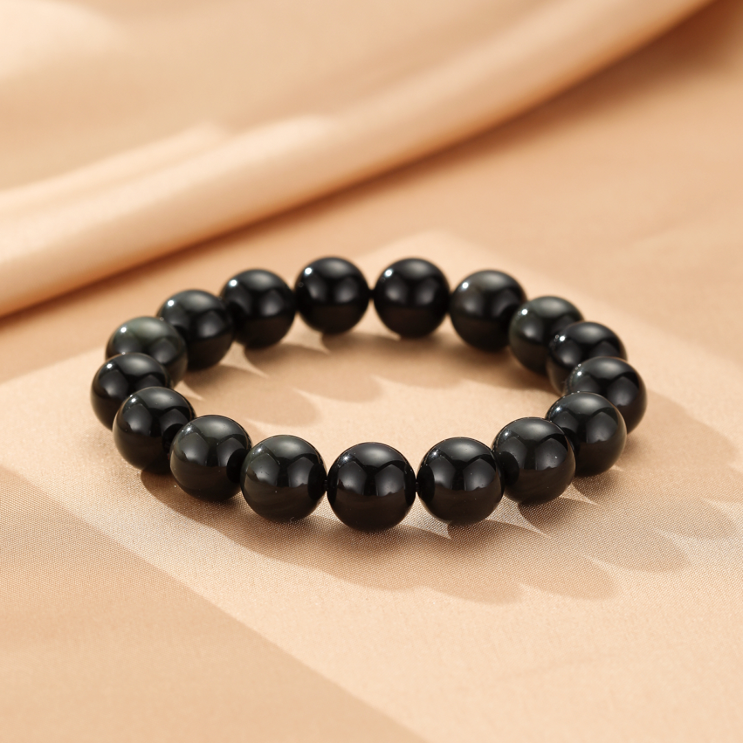 Bracelet Obsidienne Arc-en-Ciel – Énergie Subtile