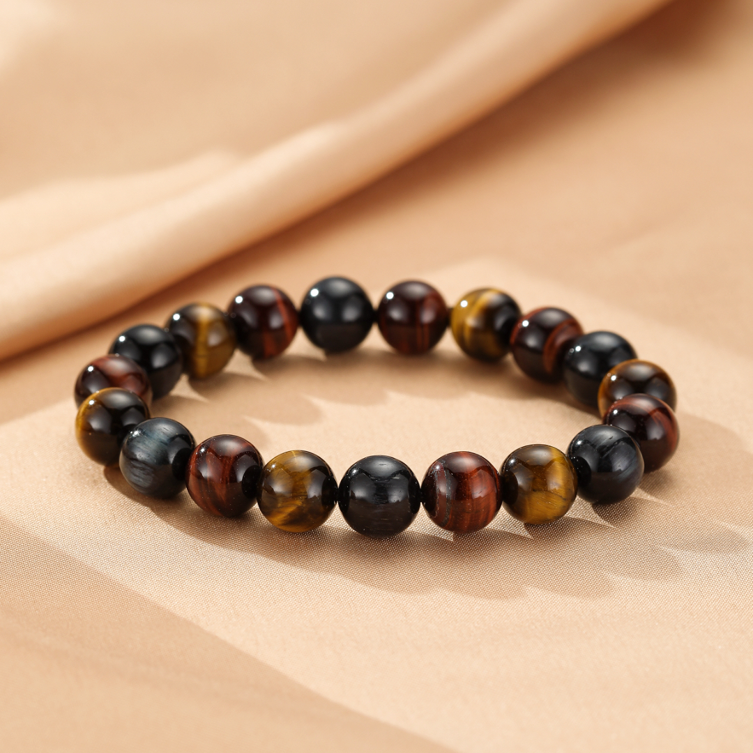 Bracelet Œil de Tigre Multicolore – Équilibre Intérieur