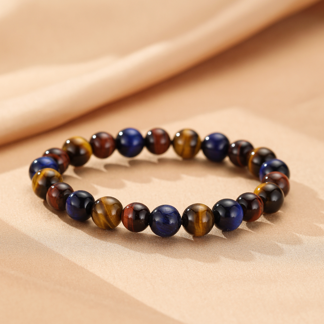 Bracelet Œil de Tigre Multicolore – Équilibre Intérieur