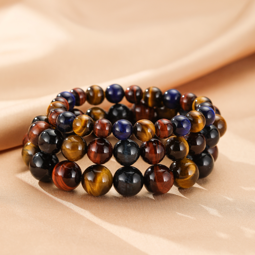 Bracelet Œil de Tigre Multicolore – Équilibre Intérieur