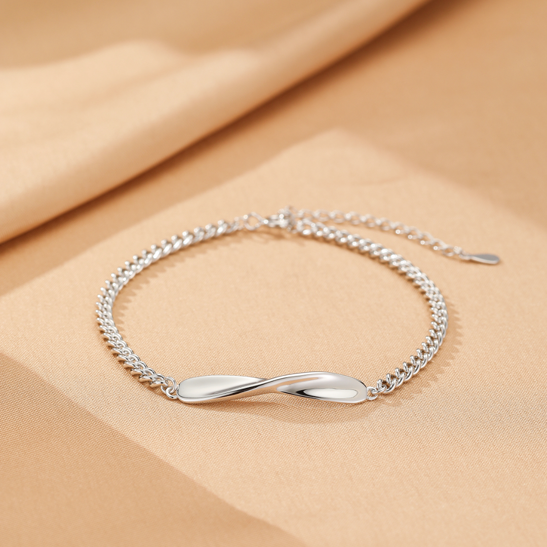 Bracelet Couple – Harmonie Liée, Argent