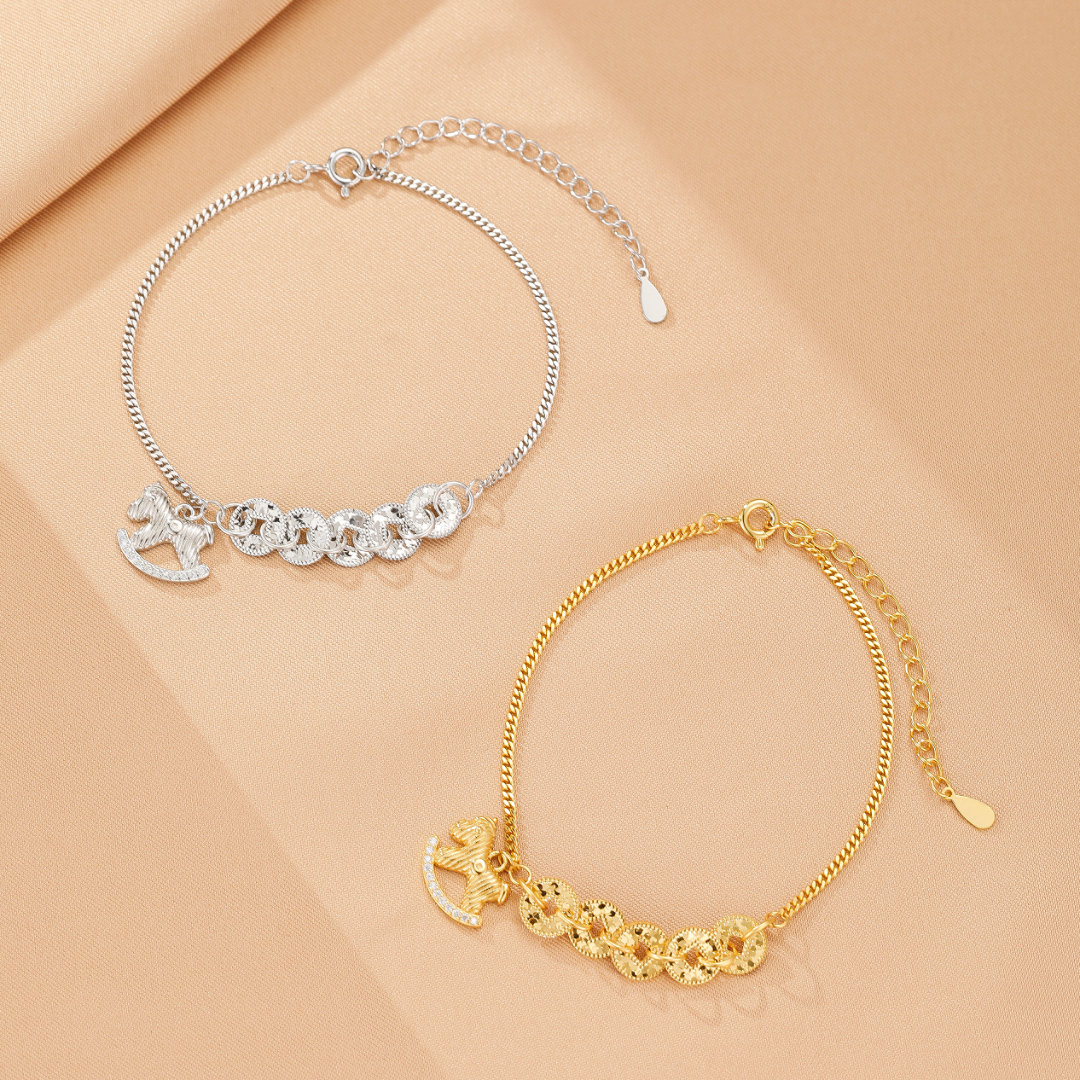 Bracelet Cheval – Pièce d’Équilibre, Argent