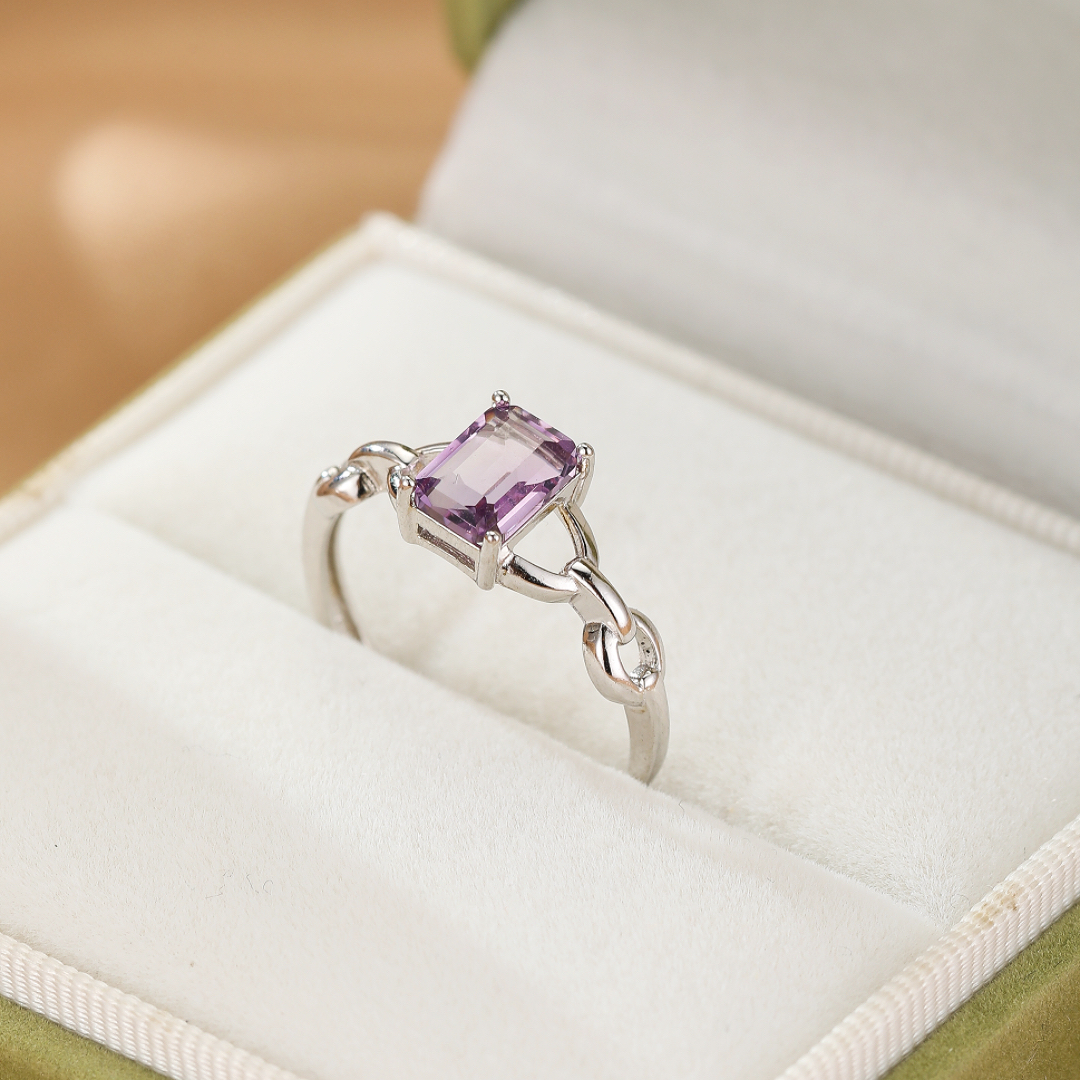 Bague Améthyste – Lien Intuitif, Argent