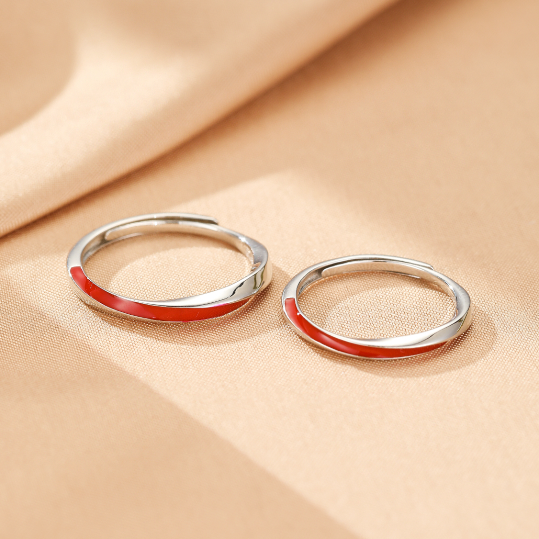 Bague Couple – Lien Ardent, Argent