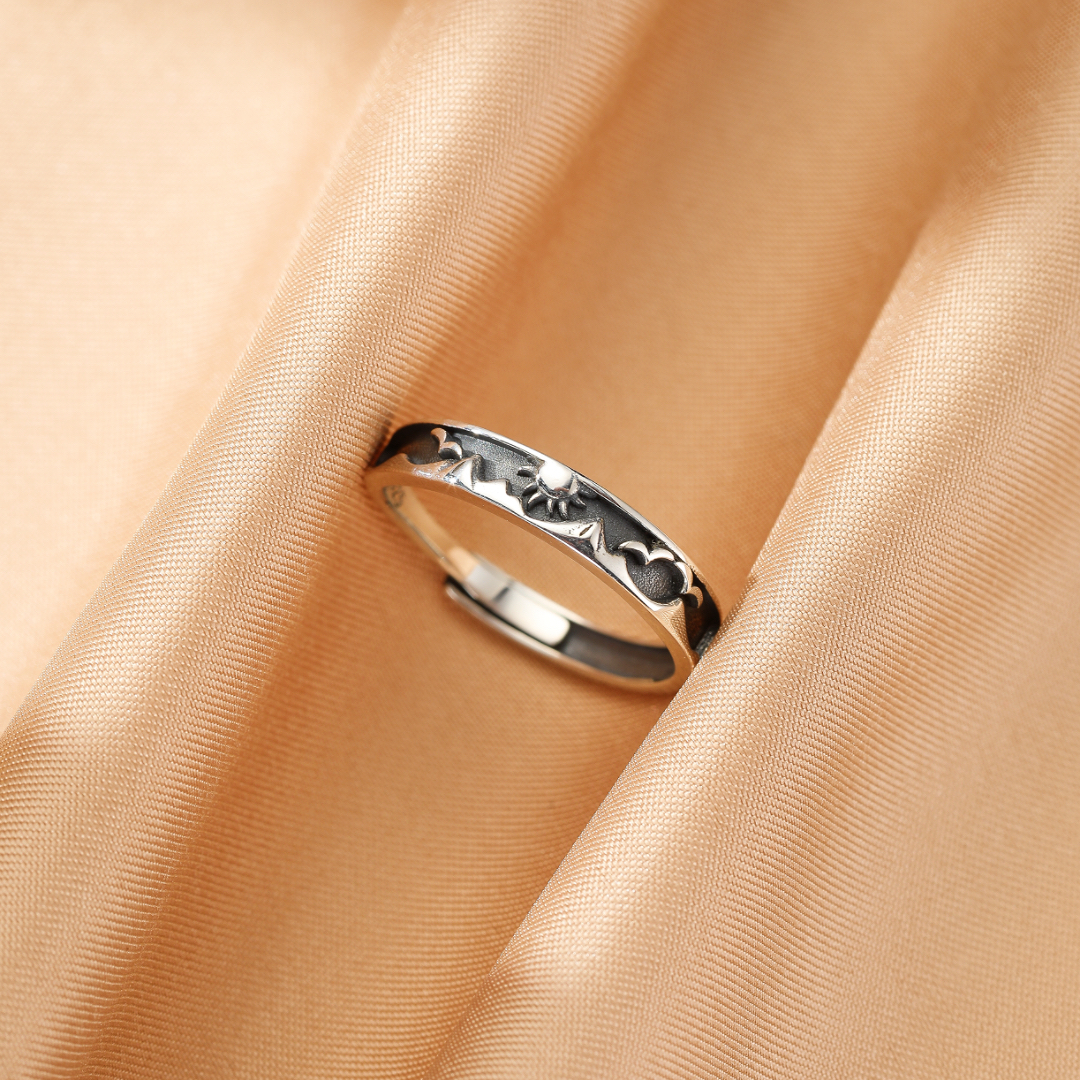 Bague Couple – Astres Unis, Argent