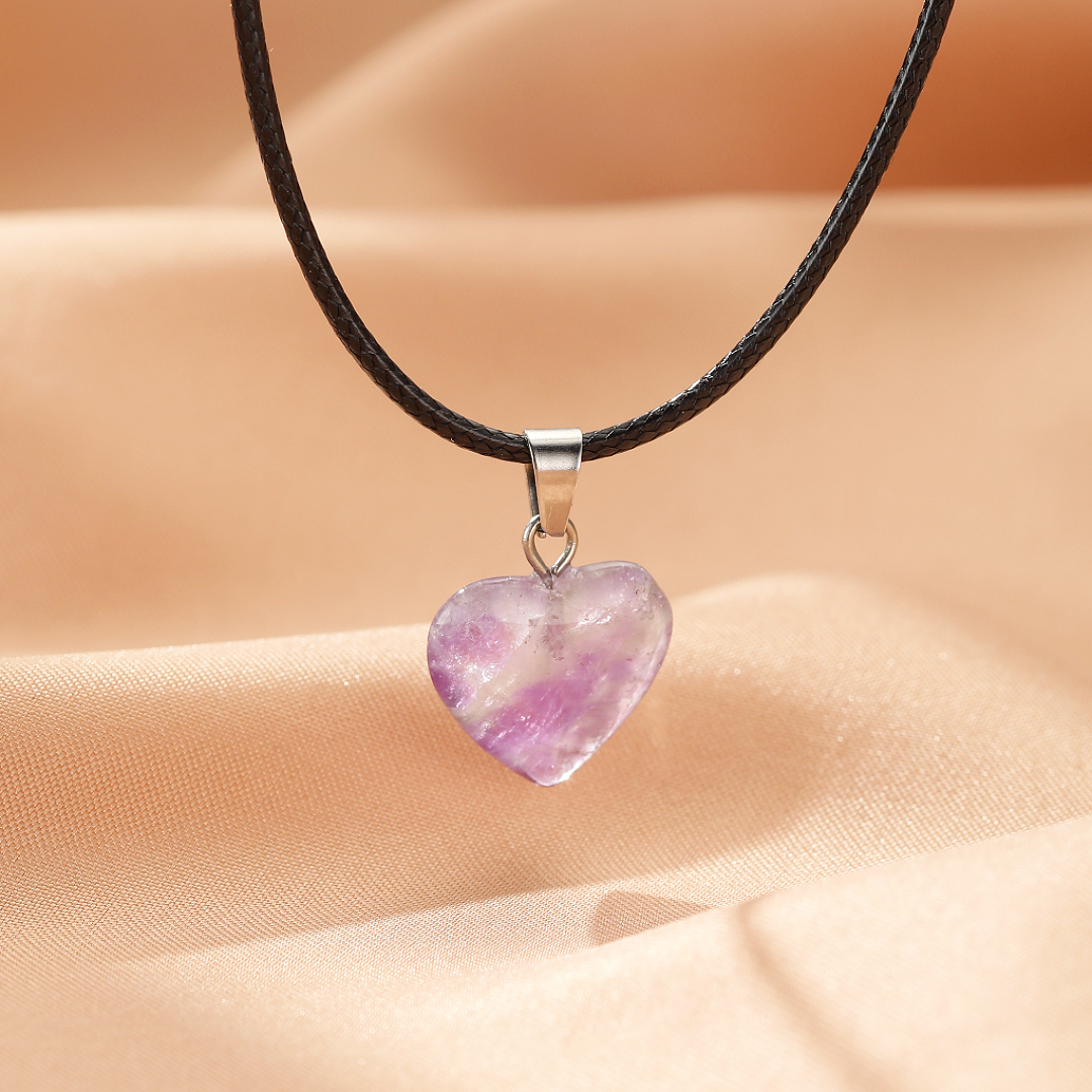 Collier Améthyste – Cœur Intuitif