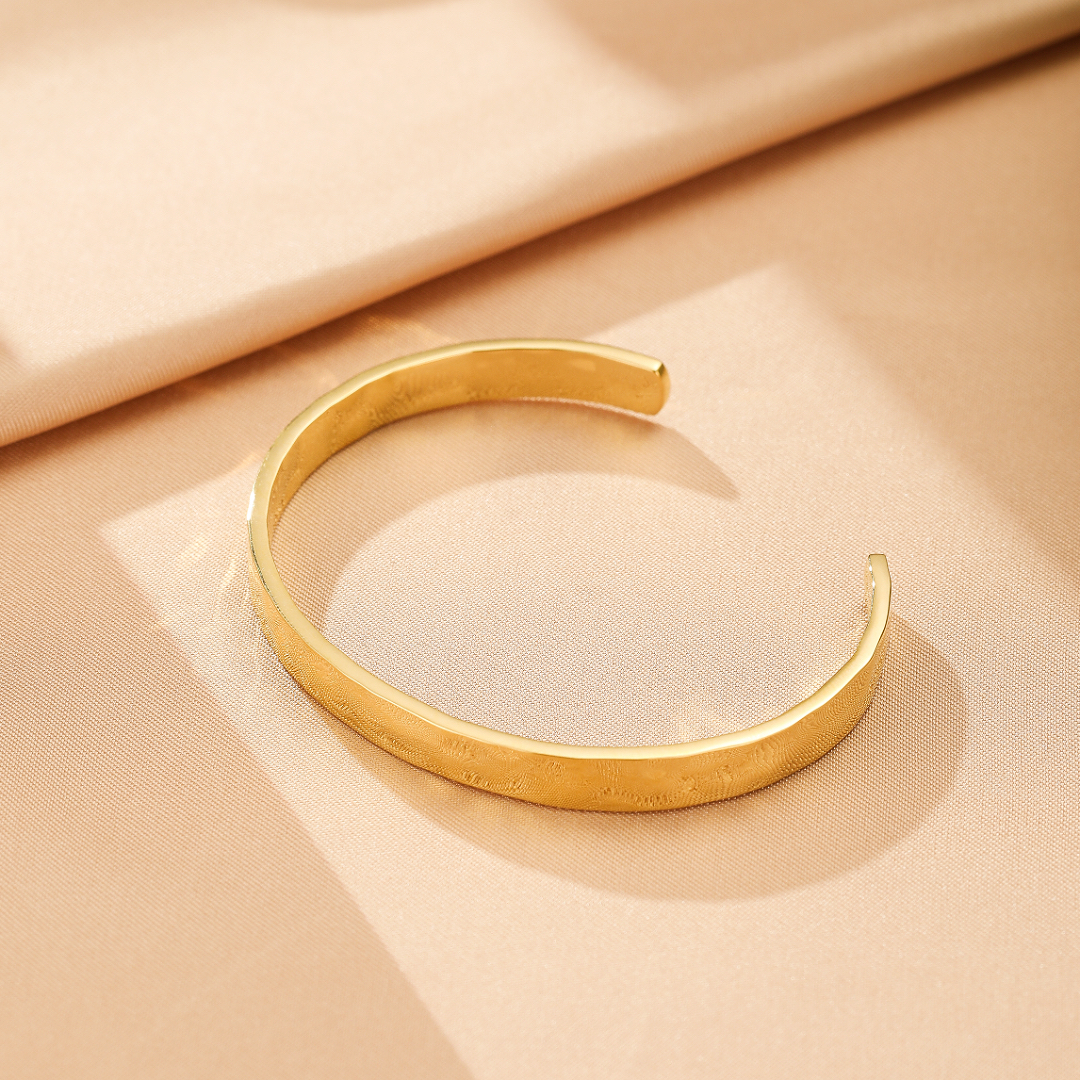 Bracelet Jonc – Éclat Solaire, Acier Inoxydable