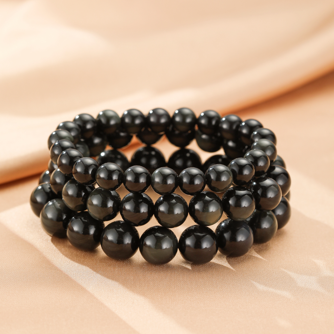 Bracelet Obsidienne Arc-en-Ciel – Énergie Subtile