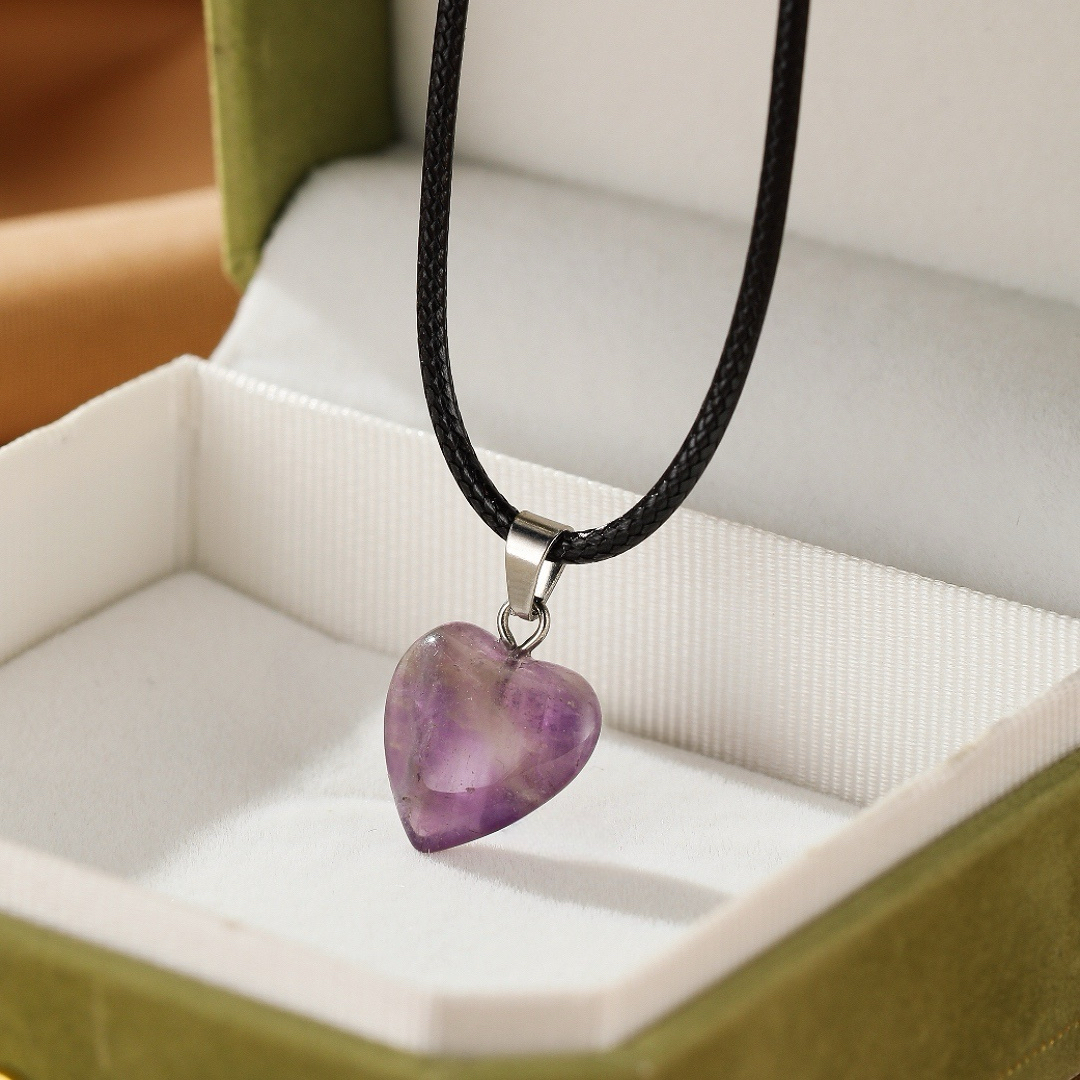 Collier Améthyste – Cœur Intuitif