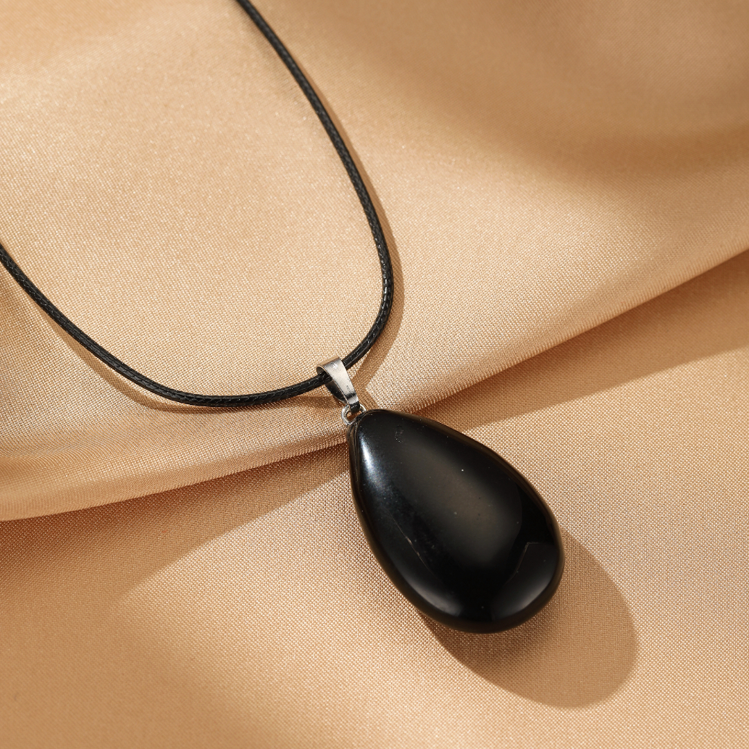 Collier Obsidienne Noire – Ancrage Profond