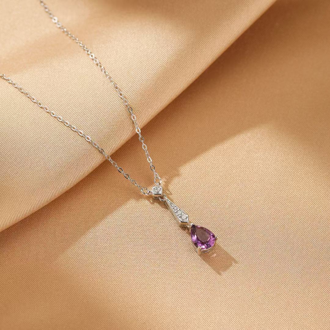 Collier Améthyste – Élégance Moderne, Argent