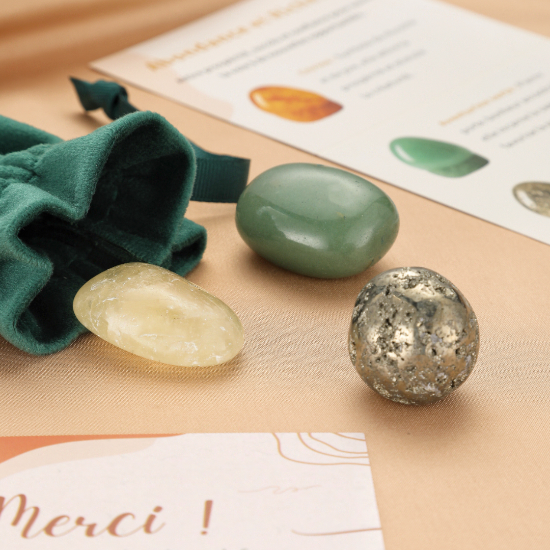 Pochon de pierres roulées – Abondance et Richesse