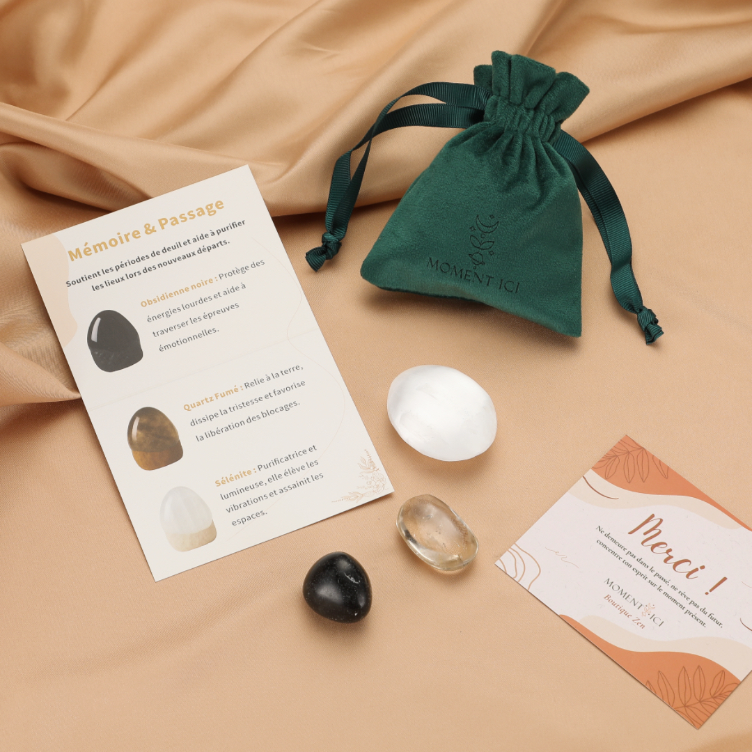 Pochon de pierres roulées – Mémoire et Passage