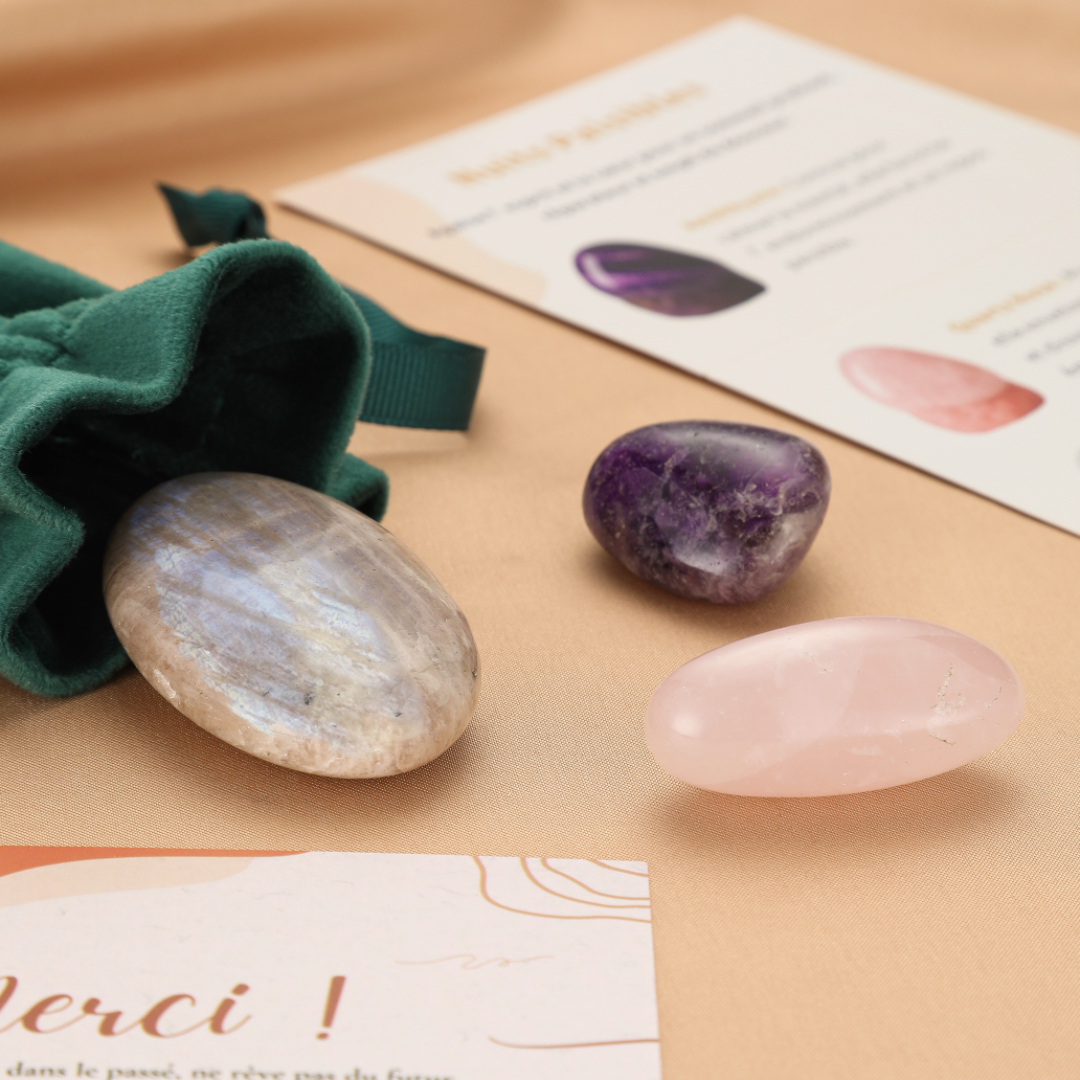 Pochon de pierres roulées – Nuits Paisibles