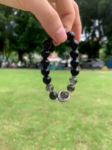 Bracelet Obsidienne et Cristal de Roche Couple – Nuit et Lumière photo review