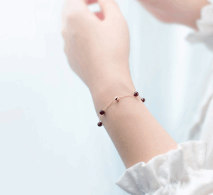 Bracelet Grenat – Perles Célestes, Argent photo review