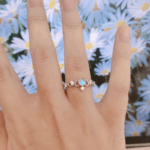 Bague Pierre de Lune Couple – Rayons d’Amour, Argent photo review